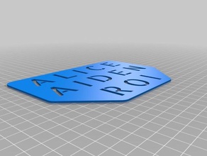 alice aiden roi parametrico i segni loghi personalizzato 3d print model - Mito3D