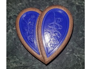 heart shaped jewelry box organization 3d print model - Mito3D