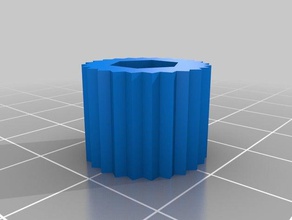 6-32 cabeza del tornillo de moleteada 3d impresión 3d print model - Mito3D