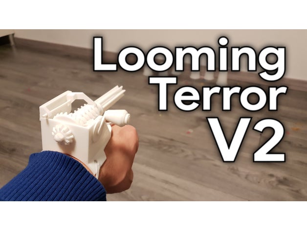 looming terror v2 35 round wrist mounted manual control 3d printing 3D print model - Mito3D