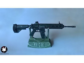 silah görüntü hk416 tüfeği model stand hobi mount 3d print model - Mito3D