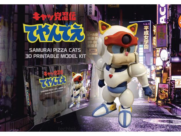 samurai pizza cats kit de modèle des robots 90 action figure l'anime dessin animé fanart figurine gundam l'animation japonaise le manga mecha la construction d'un tableau en plastique articulés à l'échelle télévision jouet 3D print model - Mito3D