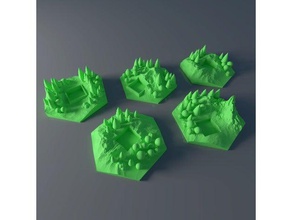 özel orman karo terraforming mars 1-5 forrest ayarlayın oyunlar Yönetim Kurulu boardgame brett brettspiel minyatür fayans 3d print model - Mito3D