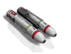 büyük bir füze çifti pilon araç aksesuar aerospace topçu avcı savaş uçağı manticore model Yönetmelik roket star wars warhammer 3d print model - Mito3D
