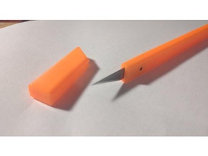 xacto cuchillo de mango fácil impresión herramientas 11 la cuchilla exacto hobby nsfw maquinilla afeitar simple 3d print model - Mito3D