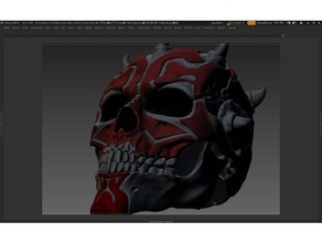 darth maul wearable skull costume 3d print model - Mito3D