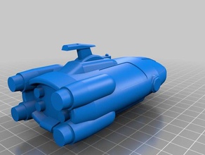 subnautica aurora améliorée vidéo jeux starship les 3d print model - Mito3D