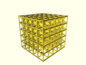 hypercube lattice engineering customizer 3d print model - Mito3D