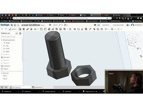 screw nut 3d printing 3d print model - Mito3D