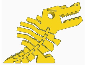 wütend flexi spinosaurus remix Tiere artculated dino Dinosaurier dual-Farbe dual-extruder dual-extrusion flexibel flexible Spielzeug polymathic prähistorische zwei Farbe 3d print model - Mito3D