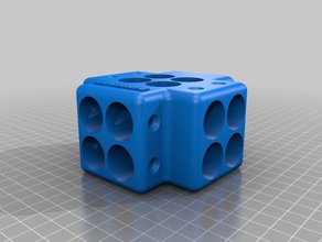roehrig pvc tubo redondo sistema de estantes diy konstruktionen rahmen rundrohr steckregalsystem 3d print model - Mito3D