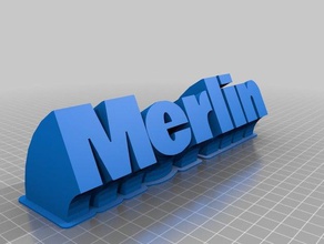merlin bureau de personnalisé 3d print model - Mito3D