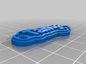tanya Anahtarlık özelleştirilmiş 3d print model - Mito3D