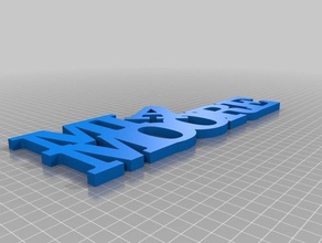 mia name plate sculptures customized 3d print model - Mito3D