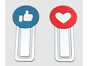 bookmark fb message 3d printing bookmarks facebook like 3d print model - Mito3D