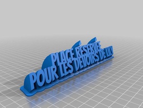 place r&eacuteserv&eacutee office customized 3d print model - Mito3D