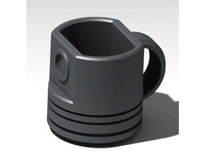 pistone tazza cucina pranzo tazze pistoni 3d print model - Mito3D
