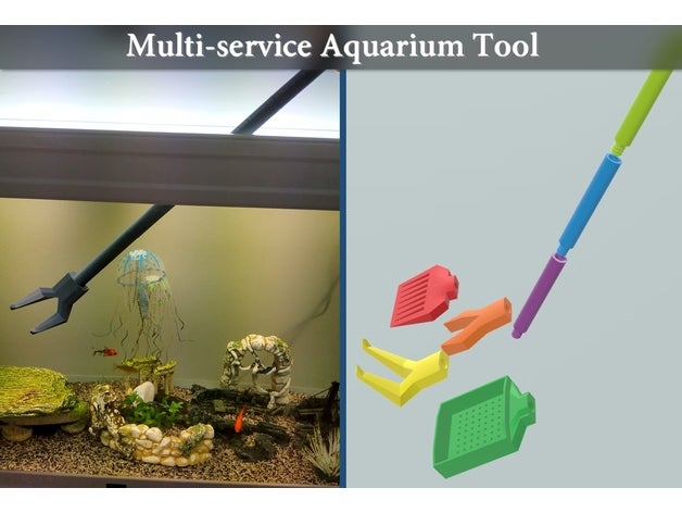 réservoir de poissons d'aquarium multi-outils service animaux aquarium outil loi poisson vissé 3D print model - Mito3D