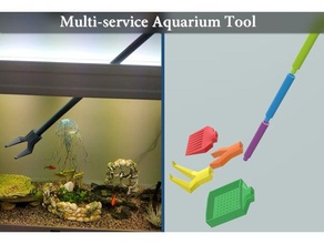 réservoir de poissons d'aquarium multi-outils service animaux aquarium outil loi poisson vissé 3d print model - Mito3D