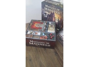 insert mansions madness ffg base game expansions storage toy accessories boardgame inserts board 3d print model - Mito3D