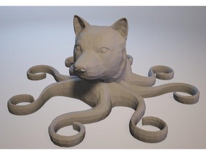 dogepus a los animales octo el pulpo shiba inu 3d print model - Mito3D
