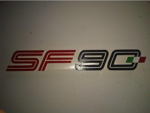 ferrari sf90 logo versione finale automotive 2019 auto formula1 supercar 3d print model - Mito3D