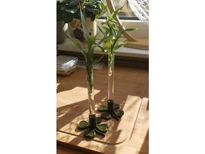 kleeblatt-Reagenzglas-Halter Innendurchmesser 145mm outdoor Garten pflanze Pflanzen Topf Reagenzglas-Ständer 3d print model - Mito3D