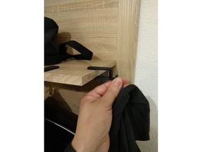 kleiderhaken aufsteckbar clothes hook attachable household 3d print model - Mito3D