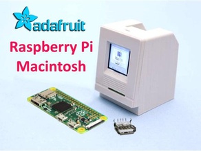 raspberrypi mac Mo elektronik adafruit hallowing apple arduino bilgisayar masaüstü ekran diy macintosh mini taşınabilir raspberry pi durumda sıfır retro retropie usb şarj cihazı video oyunu vintage 3d print model - Mito3D