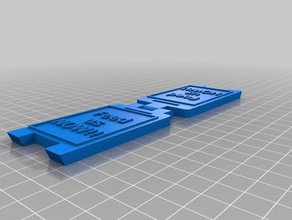 mini floor stands feed us now signs logos customized 3d print model - Mito3D