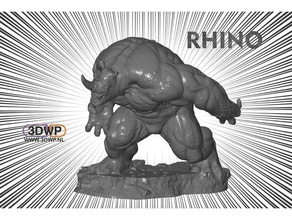 rhino statue spider-man sculptures 3d scan figurine marvel spiderman 3d print model - Mito3D