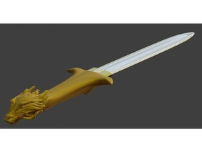 dragão punhal mão as ferramentas dragões fantasia faca abridor de carta espada 3d print model - Mito3D