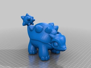 iki dinozor 3d baskı 3d print model - Mito3D