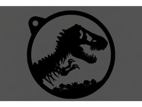 jurassic park t-rex logo 3d printing world trex trexremix 3d print model - Mito3D