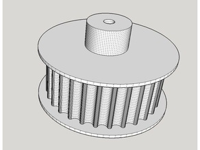 synchronisiert Riemenscheibe Traktion 3d drucken 3d print model - Mito3D