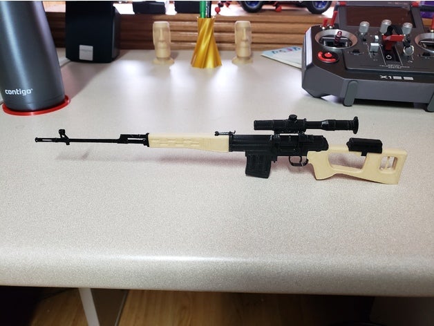 svd dragunov sniper rifle durchsucht Replikate 3D print model - Mito3D