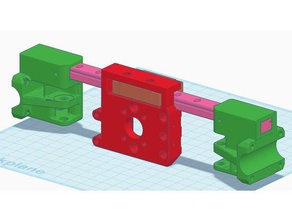 hypercube 300 remixé axe mgn12 rail 3d de l'imprimante pièces 3d print model - Mito3D