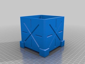 future-ish crate piggy bank containers cash box piggybank 3d print model - Mito3D