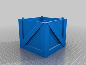 wooden crate piggy bank containers cash box coins piggybank 3d print model - Mito3D