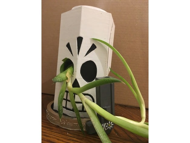 manny calavera Blumentopf Dekor grim fandango Schädel sproutella 3D print model - Mito3D