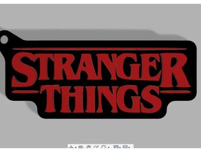 stranger things logo keychain 3d printing 3d print model - Mito3D