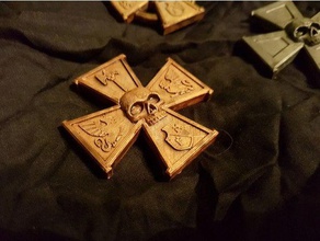 medalla de la cruz hierro 2ª clase ficticia hobby medallón orden el colgante warhammer 3d print model - Mito3D