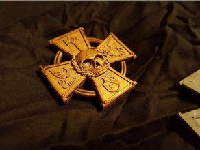 medalla de la cruz hierro 1ª clase ficticia hobby medallón orden el colgante warhammer 3d print model - Mito3D