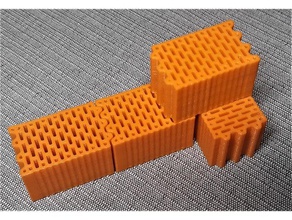 building brick cega porotherm 25 buildings structures 3d print model - Mito3D