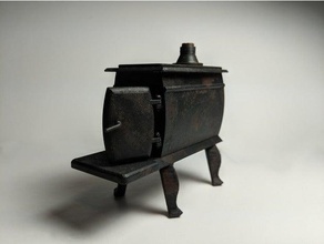 cast iron stove model furniture doll hansel gretel opera 3d print model - Mito3D