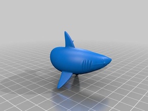 köpekbalığı heykeller hayvanlar büyük beyaz su 3d print model - Mito3D