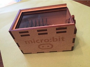 láser de corte microbit cuadro los contenedores almacenamiento 3d print model - Mito3D