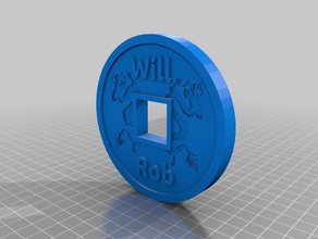 suerte lunar de la moneda arte 3d print model - Mito3D