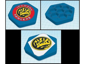 power rangers dice container blue ranger 3d print model - Mito3D