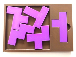 five fit tray-packing puzzle puzzles 3d print model - Mito3D